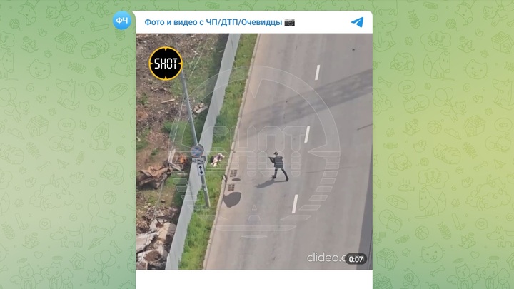 Расстрел мужчины в Москве попал на видео