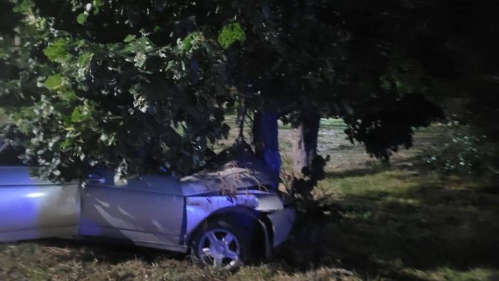 В Армавире легковушка врезалась в дерево, один человек погиб