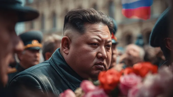 Ким Чен Ын провел парад с бойцами из Курской области