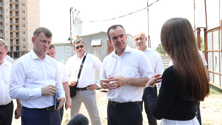 Губернатор Кубани проинспектировал достройку проблемного ЖК «Жемчужина» в Краснодаре