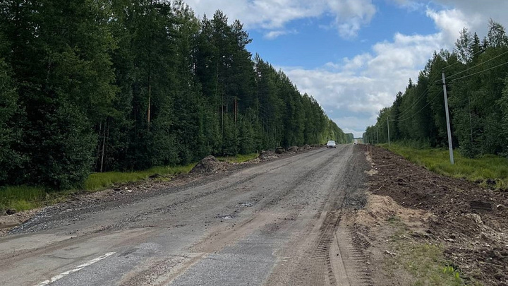 В Холмогорском округе  начали ремонт 14-километрового участка дороги
