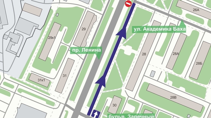 Часть дублёра проспекта Ленина в Нижнем Новгороде станет односторонней с 26 сентября
