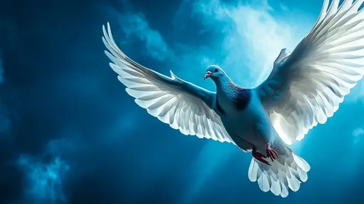 Голубь на руинах: верующие увидели знак свыше на литургии в разрушенном храме