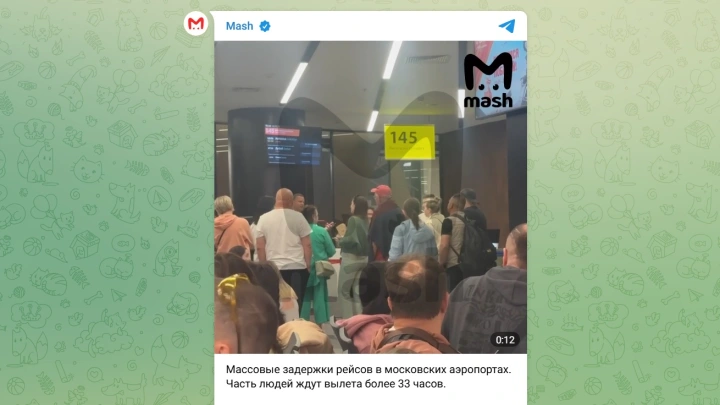 Пассажиры ждут вылета более 33 часов из-за массовых задержек в аэропортах Москвы