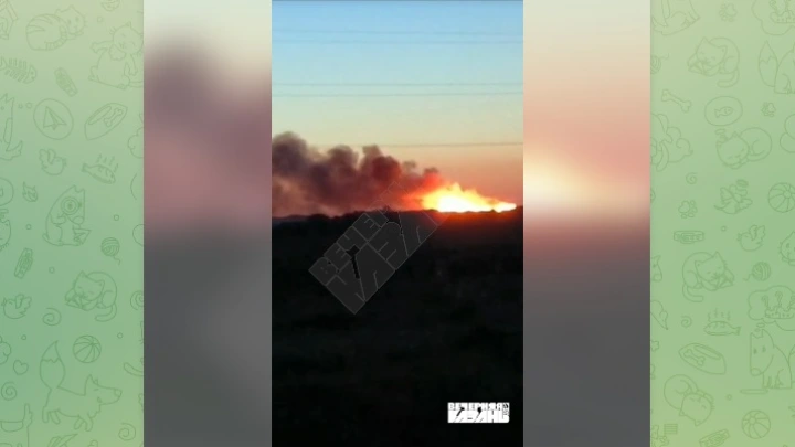 Пожар на бывшей свалке под Казанью пытаются потушить почти сутки
