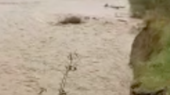 В Лабинском районе река размыла берег возле дороги