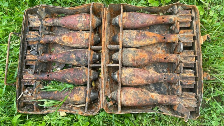 Житель Кубани в лесу нашёл схрон с 10-ю минами времен войны