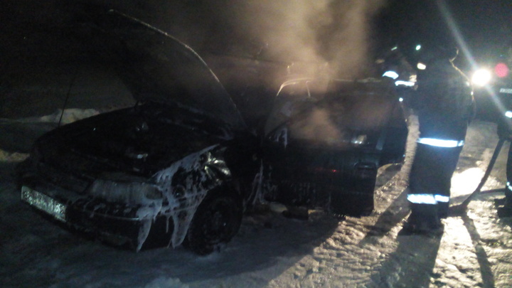 В Гороховецком районе в ночь на 7 марта сгорел автомобиль