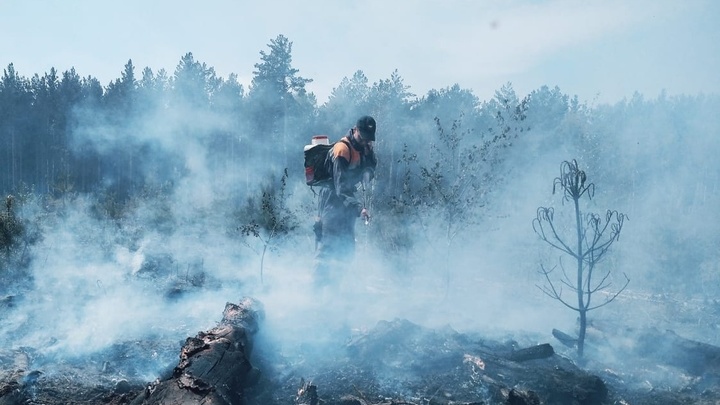 Тюмень захватил плотный смог и запах гари
