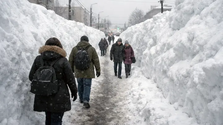 Валли устроил настоящий коллапс: В аэропортах хаос, встали трамваи, ЖК покоряет бесстрашный альпинист. Этот снегопад войдёт в историю!