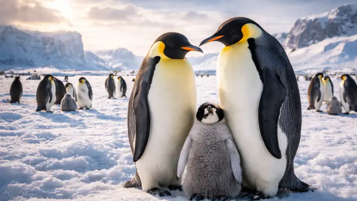 Императорские пингвины оказались на грани вымирания из-за таяния льдов в Антарктиде
