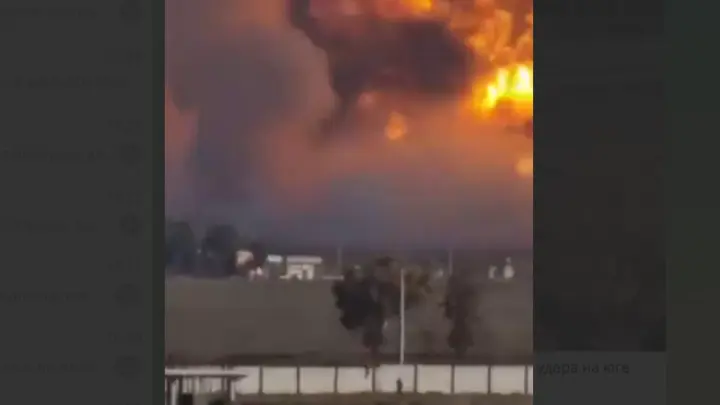 Есть видео детонации склада боеприпасов в Иране