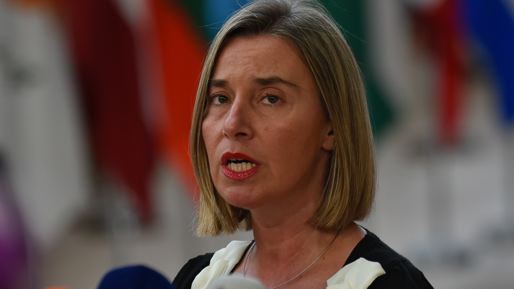 Представитель европы. Federica Mogherini выступление.