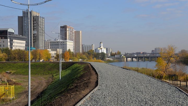 Названы сроки окончания ремонта набережной в Кургане