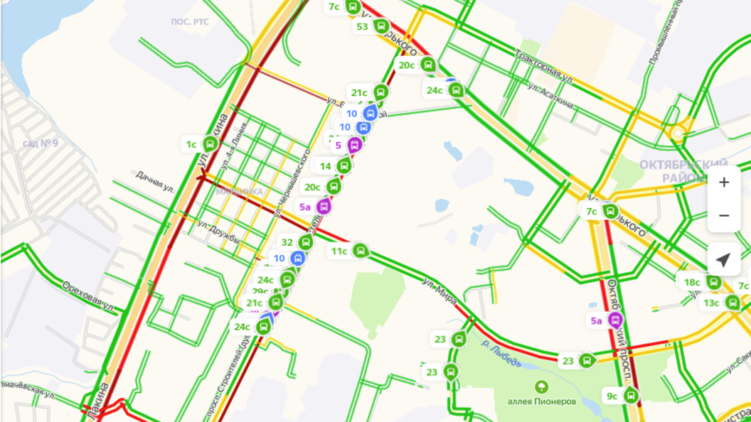 Карта владимира пробки онлайн