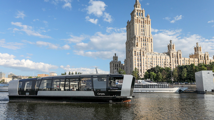 Собянин рассказал о первых итогах работы маршрута электросудов по Москве-реке