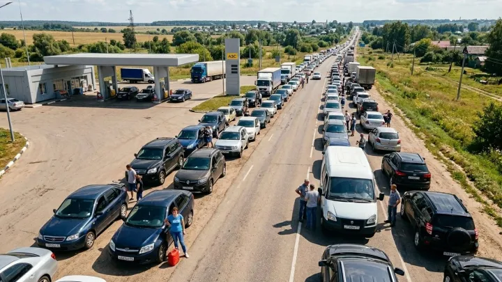 Стою вторые сутки ради 30 литров: что творится на заправках Сочи в августе