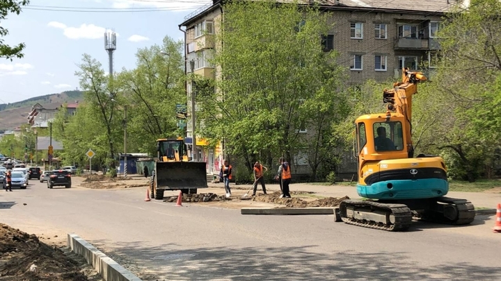 В Чите продолжили ремонтировать улицу Журавлева по национальному проекту