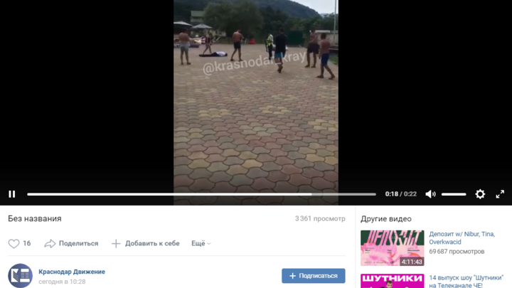 В Сочи аниматоры сымитировали сцену нападения на полицейских