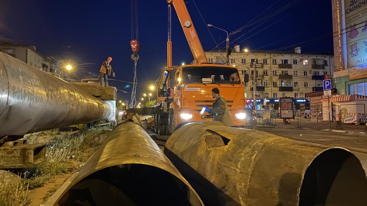 Движение транспорта в Чите ограничили из-за ремонта теплосетей