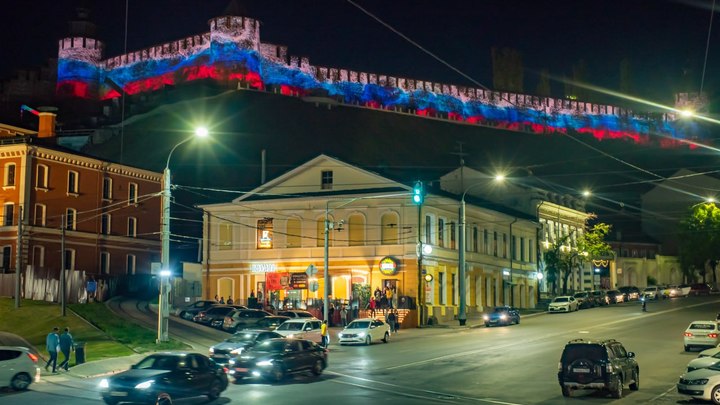 В День России стены Нижегородского кремля украсит лазерная подсветка
