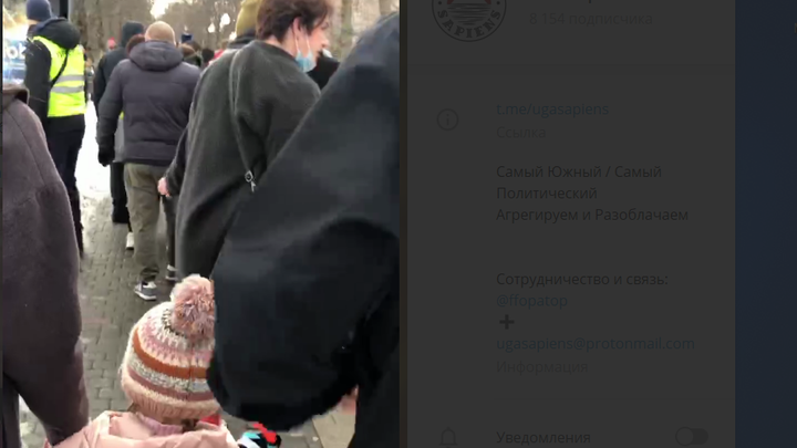 Школьники и родители с колясками: Несанкционированный митинг в Краснодаре собрал 2500 – 3000 человек