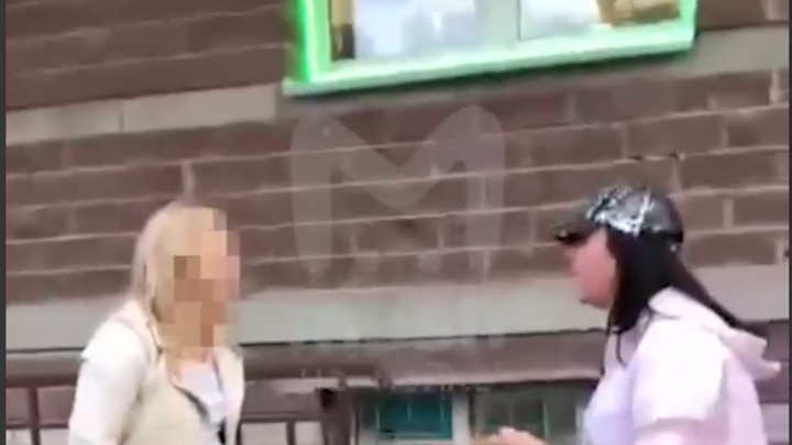 Била детей и накинулась с палкой на полицейского: В Петербурге ищут даму «в розовом»