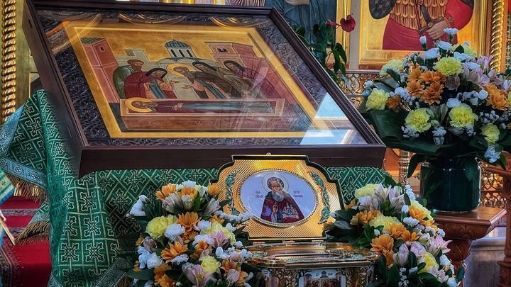 Святые мощи Сергия Радонежского прибыли в храм великомученика Георгия Победоносца