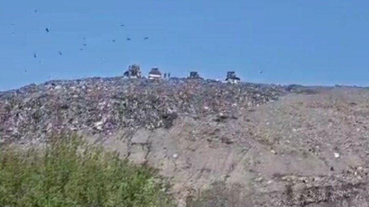 В МУП САХ назвали причину сильного пожара на мусорном полигоне в Новосибирске