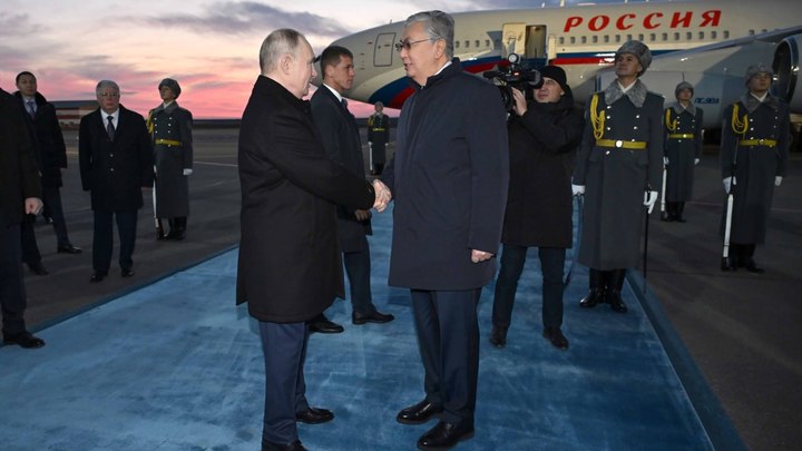Путин прибыл в Астану для переговоров с президентом Казахстана Токаевым