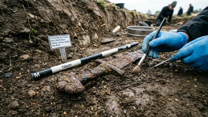 Школьник случайно откопал меч викингов возрастом 1300 лет