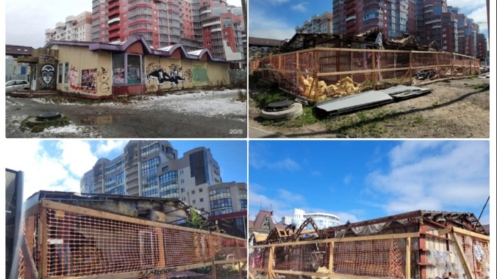 Собственник начал сносить незаконную постройку на улице Поморской