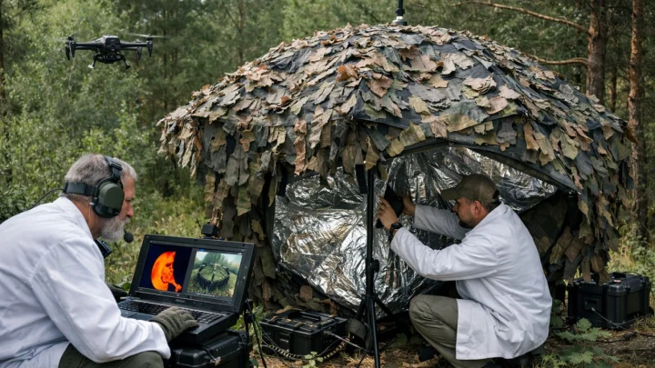 Русские ученые модернизировали маскировочный зонт для защиты от тепловизоров