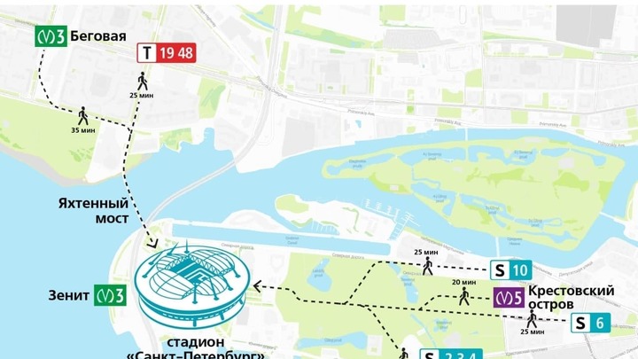 В Петербурге въезд на Крестовский остров перекроют из-за матча Евро-2020