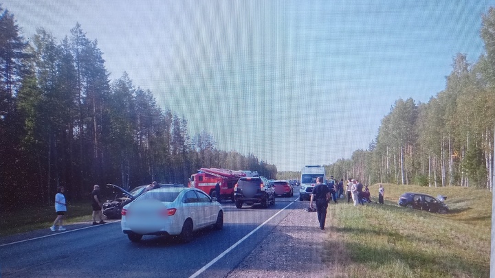 В Холмогорском районе  при столкновении пострадали семь человек