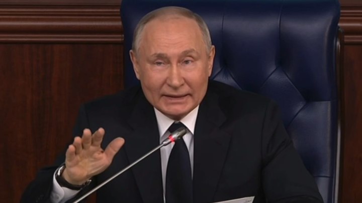 Фото: Скриншот заявления Путина в Минобороны России/mil.ru