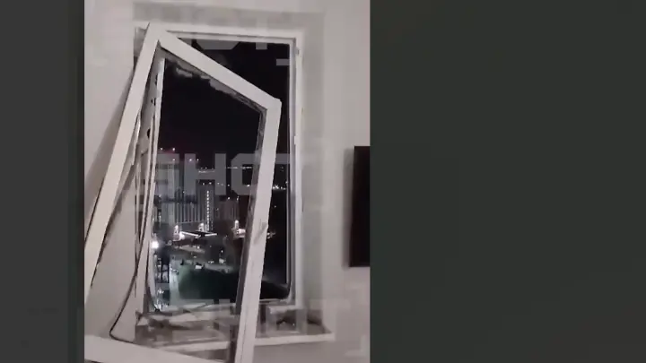 Появилось видео из атакованной БПЛА квартиры на 20 этаже многоэтажки в Сапроново