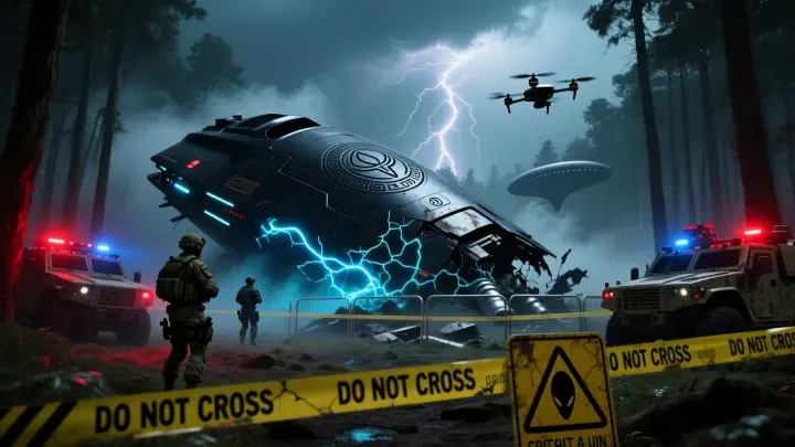 Возможно, уже оцепили территорию: корабль пришельцев рухнул под Пестово