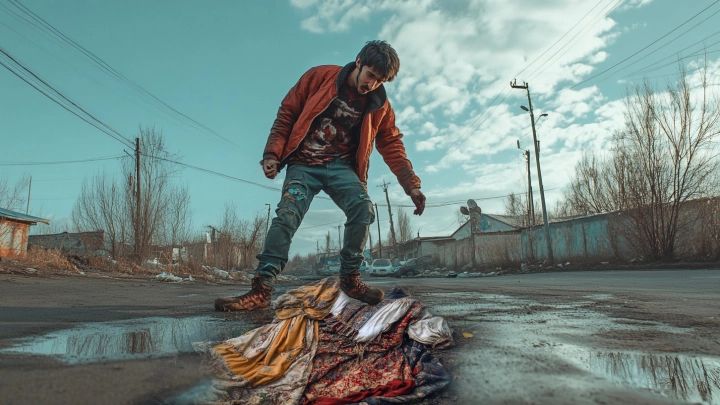 Русские пытались спасти Сухроба, а он пил и пил из лужи