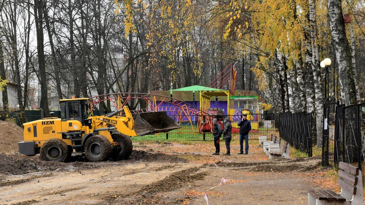 До конца октября в Центральном парке Владимира появится новая детская площадка
