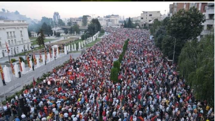 Протесты в Македонии 6 июля: люди не желают пресмыкаться перед Болгарией ради ЕС