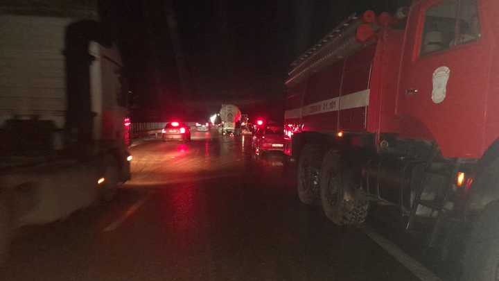 На Кубани из-за гололеда столкнулись девять автомобилей