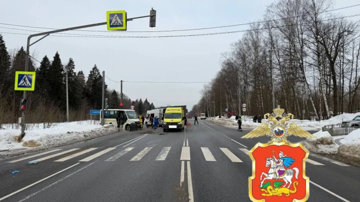 Маршрутка столкнулась с грузовиком в Подмосковье: двое погибли, шестеро ранены