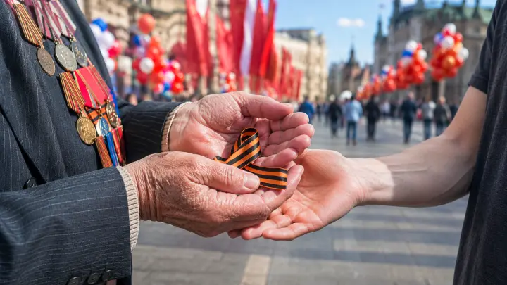 Русскому пришлось отгонять немцев в Узбекистане георгиевской ленточкой