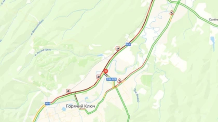 Под Горячим Ключом растянулась  35-километровая пробка