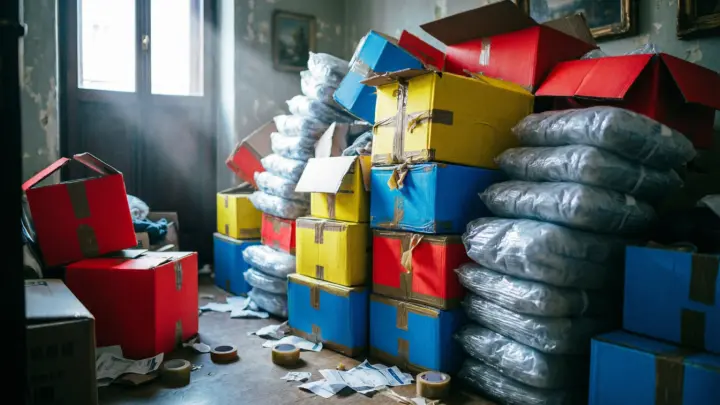 В Италии женщину похоронили заживо горы нераспакованных посылок в квартире