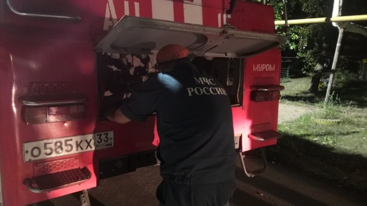 В муромском посёлке спасатели потушили пожар в многоквартирном доме