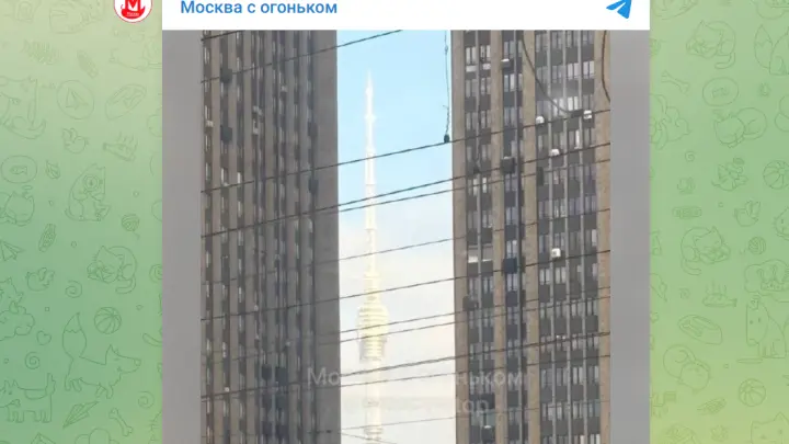 Останкинская башня превратилась в ледяную скульптуру из-за морозов