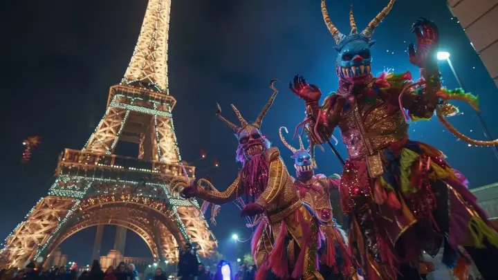 В Париже задержали 40 человек за запуски фейерверки у Эйфелевой башни