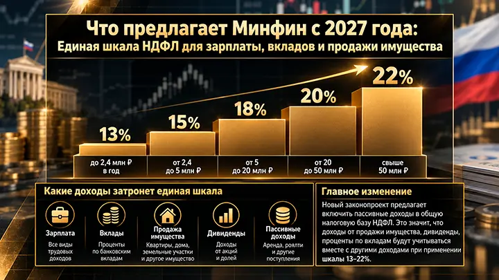 Минфин предлагает новый порядок НДФЛ: Кого это коснётся в 2027 году 